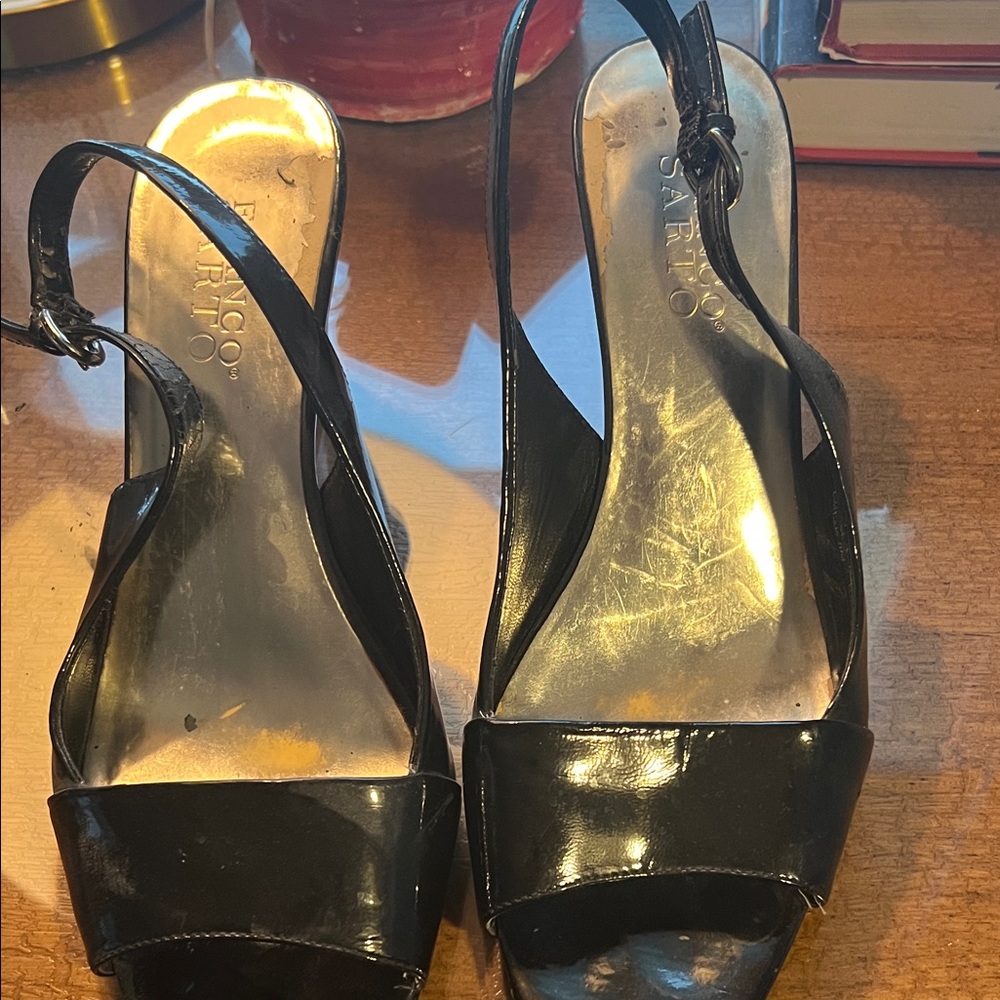 Franco Sarto Black Heeled Sandals